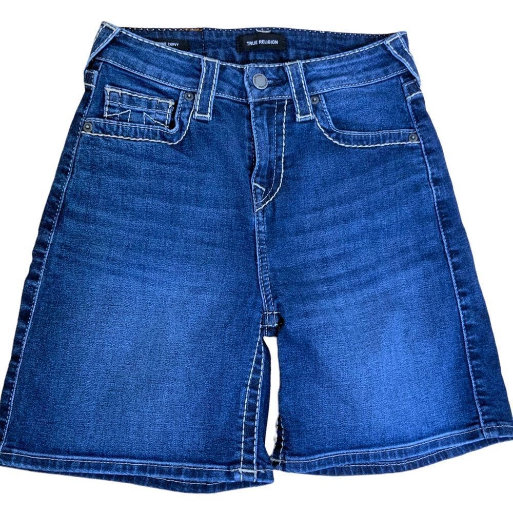 TRUE RELIGION Jennie Curvy Mid Short Big T Size 26